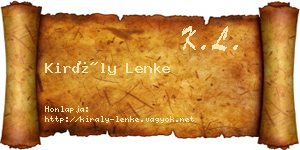 Király Lenke névjegykártya