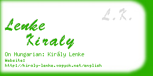 lenke kiraly business card