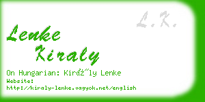 lenke kiraly business card